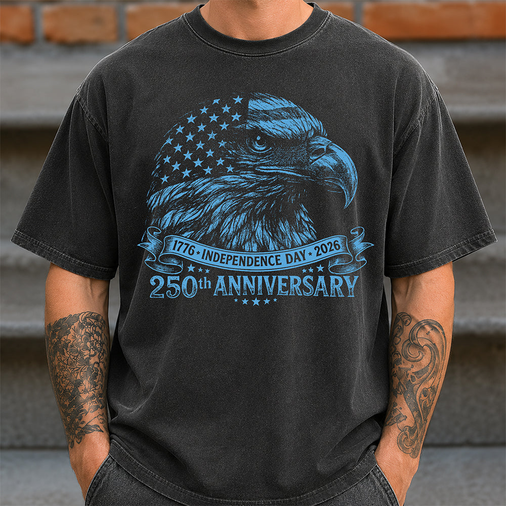 Personalized Vintage Bald Eagle Independence Day Comfort Shirt for Dad