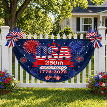 Load image into Gallery viewer, Personalized USA 250th Anniversary Fan Flag Custom Gift
