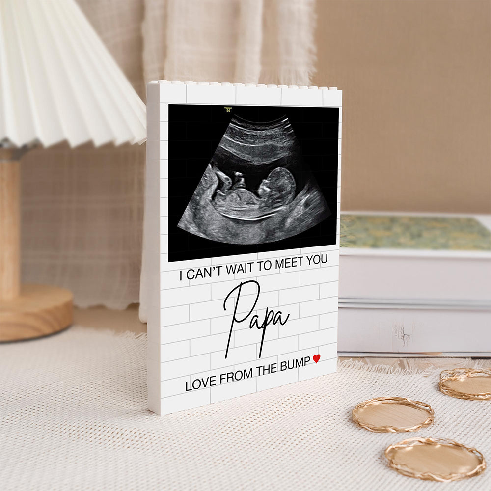 Personalized Baby Scan Building Block Gift for Daddy