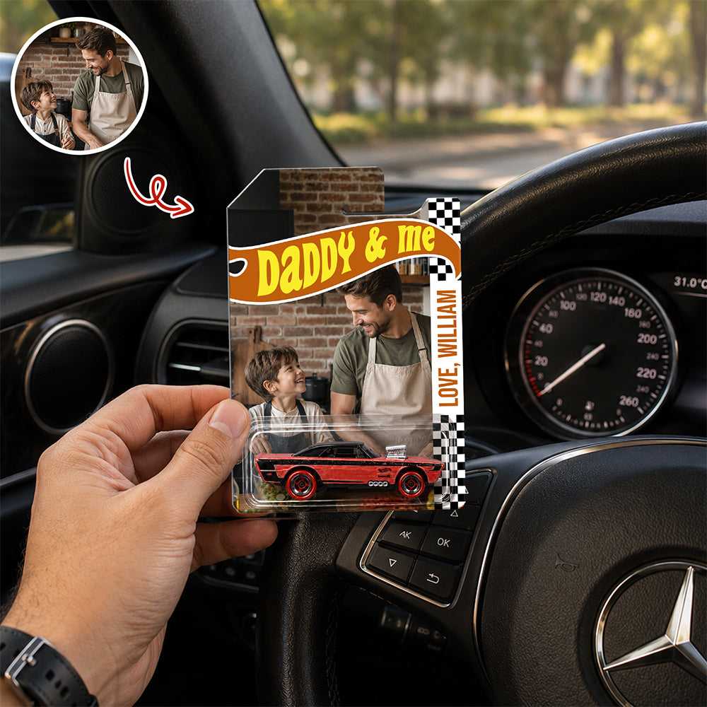 Personalized Hot Wheels Packaging Photo Keepsake Gift for Dad