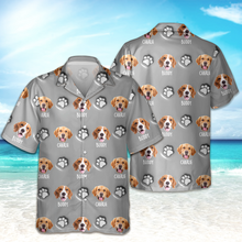 Load image into Gallery viewer, Personalized Dog Face Hawaiian Shirt Custom Dog Photo Gift
