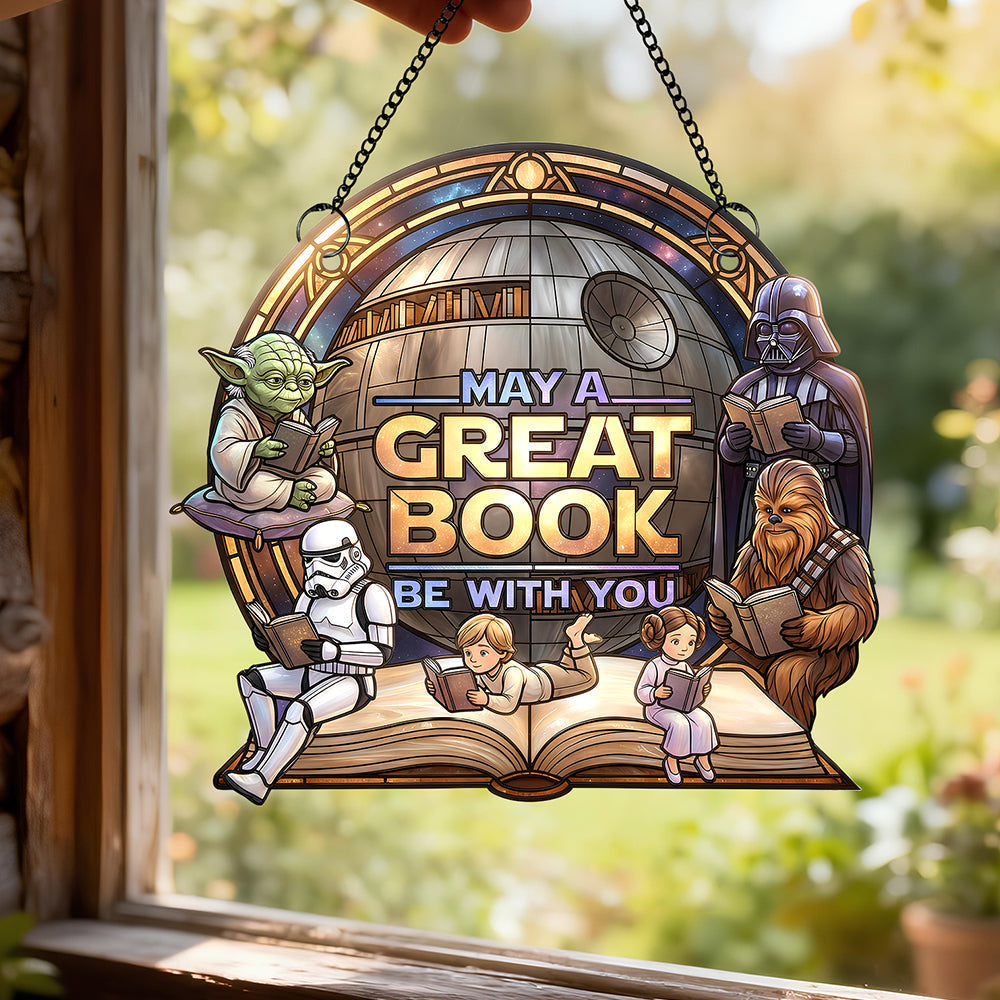 Personalized Window Hanging Suncatcher Book & Movie Gift for Fans