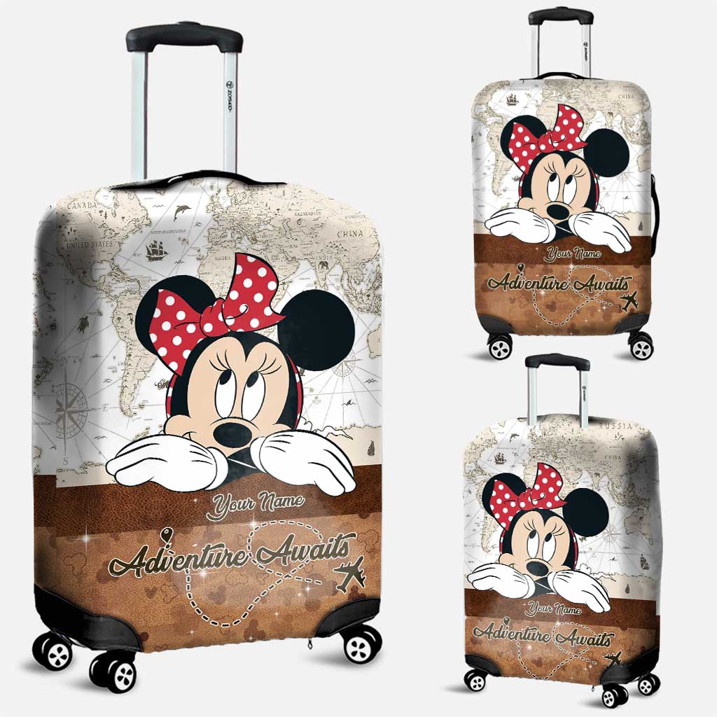 Personalized Mouse Luggage Cover Custom Name Travel Gift