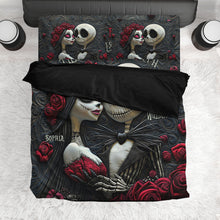 Load image into Gallery viewer, Personalized Nightmare Bedding Set Custom Name Romantic Gift for Couples
