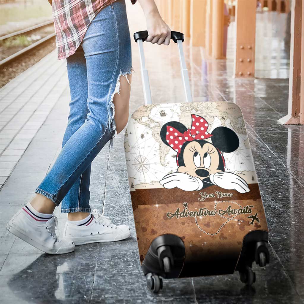 Personalized Mouse Luggage Cover Custom Name Travel Gift