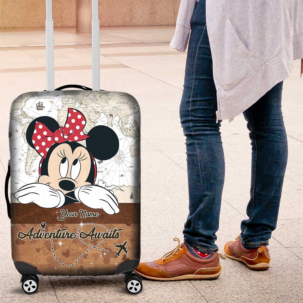 Personalized Mouse Luggage Cover Custom Name Travel Gift