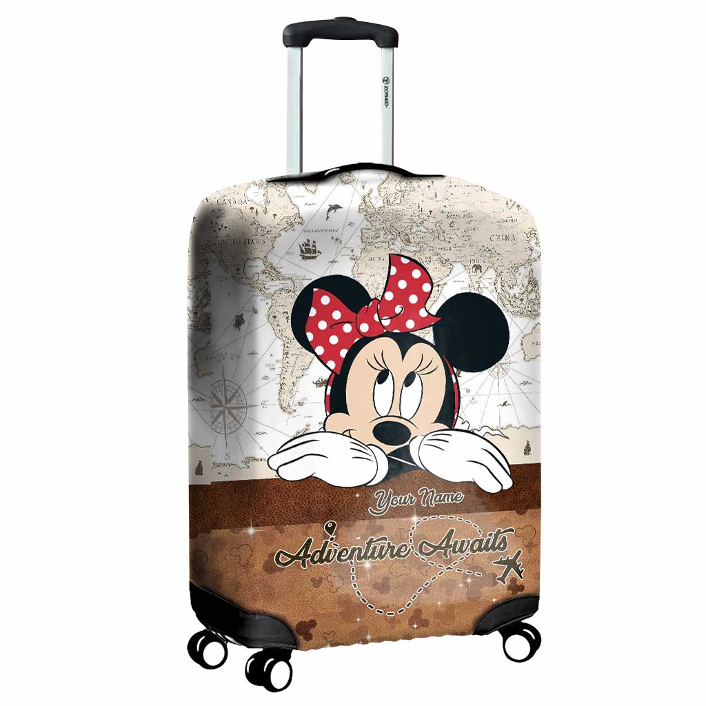Personalized Mouse Luggage Cover Custom Name Travel Gift