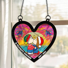 Load image into Gallery viewer, Personalized Peanut Summer Hearts Suncatcher Gift for Couple

