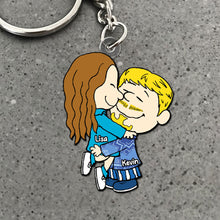 Load image into Gallery viewer, Personalized Peanut Couple Acrylic Keychain Custom Names Gift for Couple

