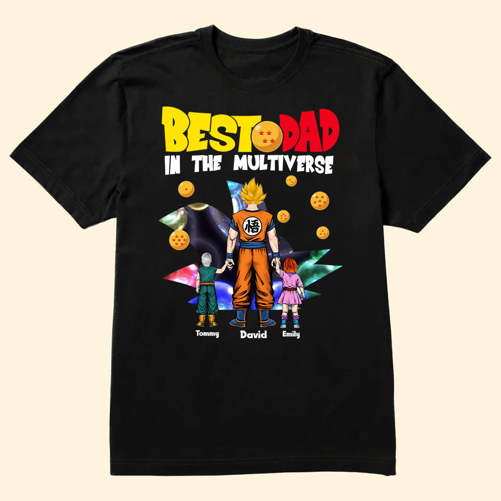 Personalized Best Dad In The Multiverse T-Shirt Gift for Father's Day