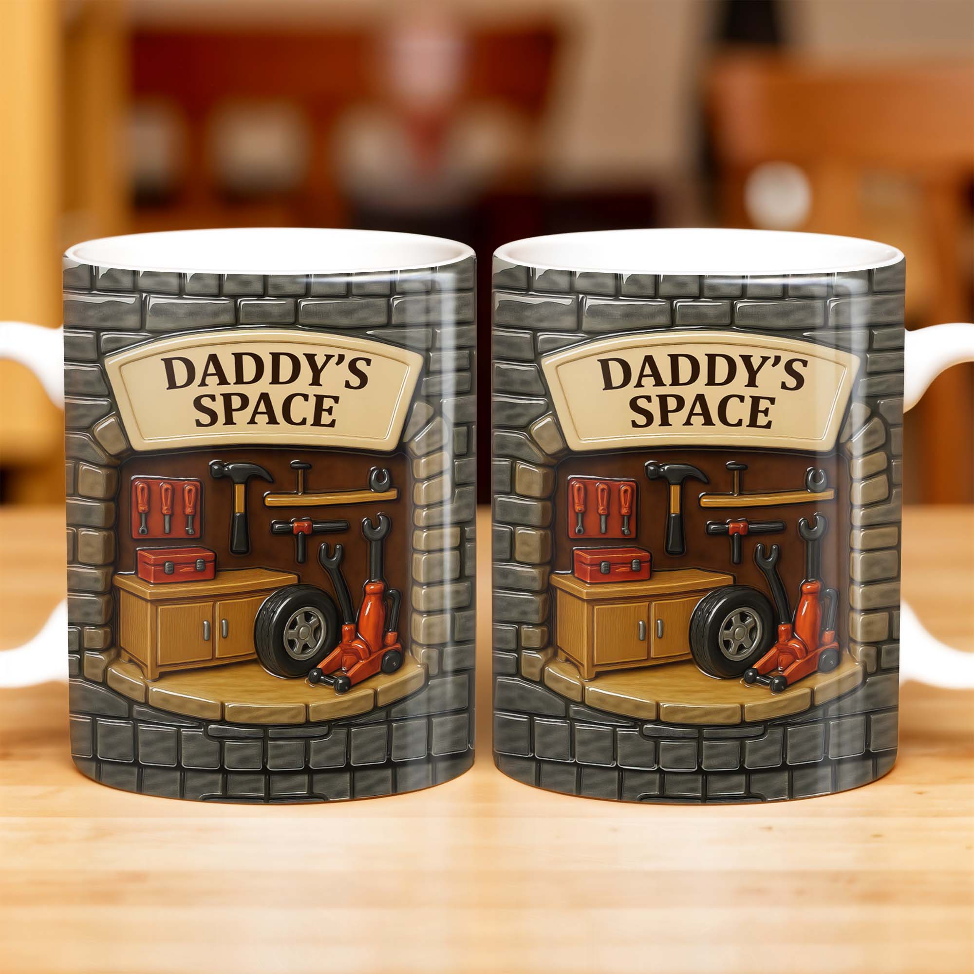 Personalized Garage Workshop Mug Custom Name Gift for Dad