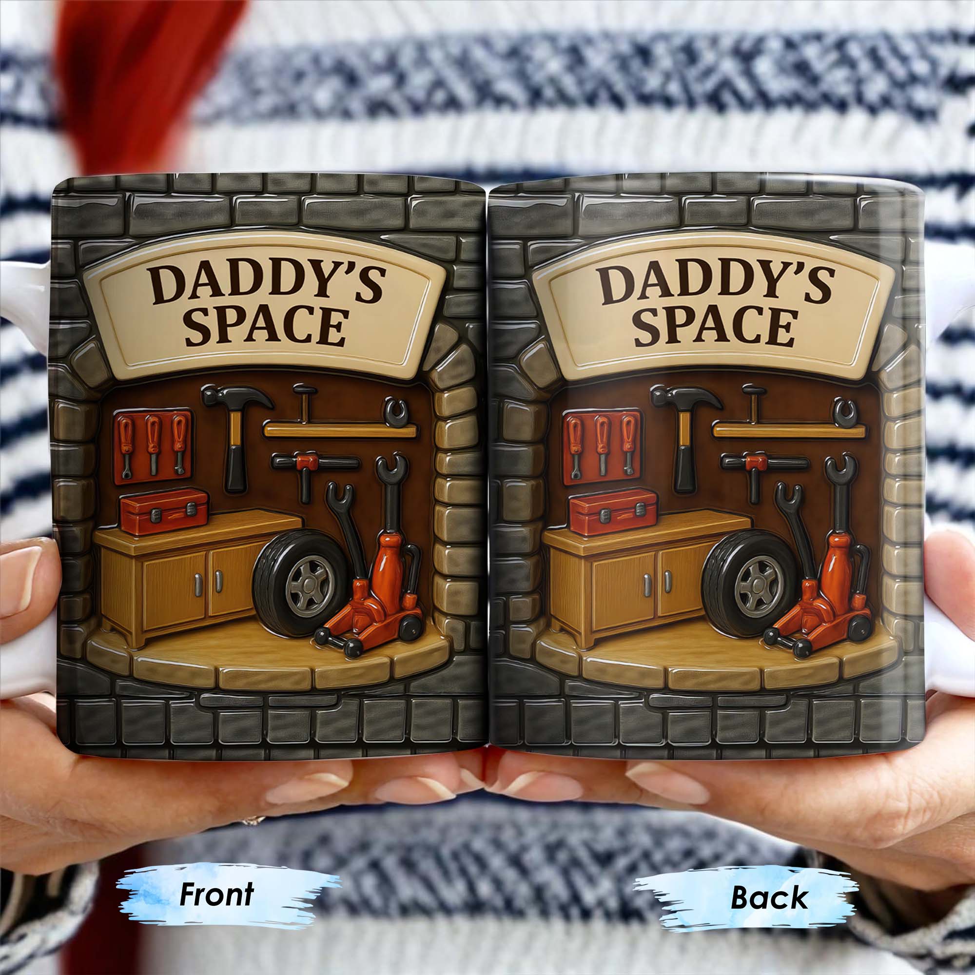 Personalized Garage Workshop Mug Custom Name Gift for Dad