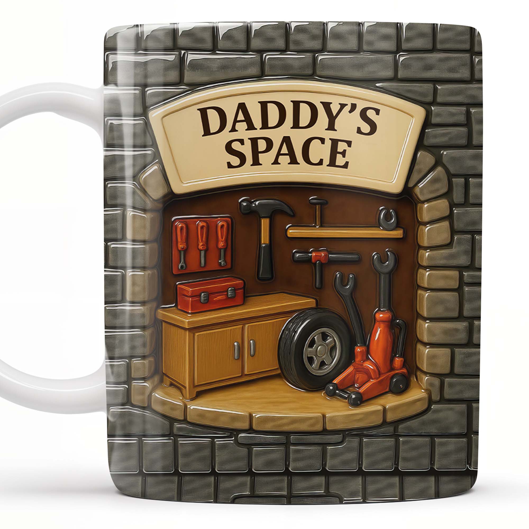 Personalized Garage Workshop Mug Custom Name Gift for Dad