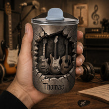 Load image into Gallery viewer, Personalized 10oz Stainless Steel Tumbler Custom Name Music Gift for Him
