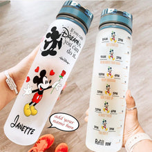 Load image into Gallery viewer, Personalized Mickey Mouse Water Tracker Bottle with Custom Name Gift for Kids
