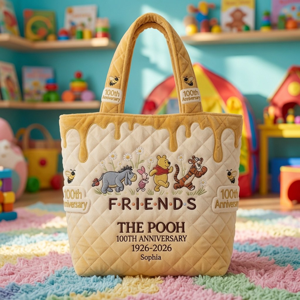 Personalized Quilted Tote Bag 100th Anniversary Gift for Movie Fans
