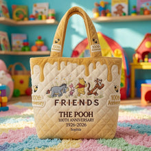 Load image into Gallery viewer, Personalized Quilted Tote Bag 100th Anniversary Gift for Movie Fans
