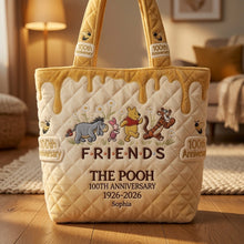Load image into Gallery viewer, Personalized Quilted Tote Bag 100th Anniversary Gift for Movie Fans
