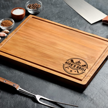 Load image into Gallery viewer, Personalized Engraved BBQ Cutting Board Custom Gift for Dad
