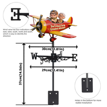 Load image into Gallery viewer, Personalized Eagle American Flag Weather Vane Gift for Patriotic Family
