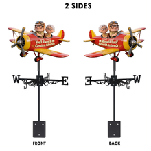 Load image into Gallery viewer, Personalized Weather Vane with Custom Airplane Design for Family Gift
