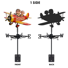 Load image into Gallery viewer, Personalized Weather Vane with Custom Airplane Design for Family Gift
