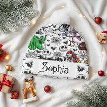 Load image into Gallery viewer, Personalized Nightmare Beanie Hat for Kids &amp; Adults – Custom Name Gift for Christmas
